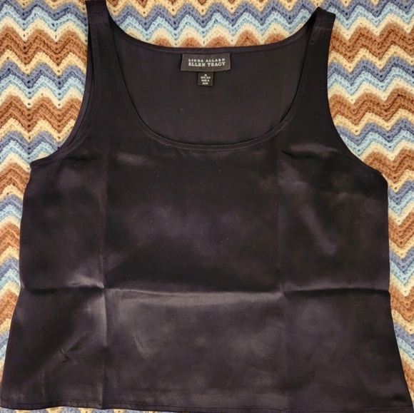 Linda Allard ELLEN TRACY 100% Silk Tank Top Size 10 - Picture 1 of 4